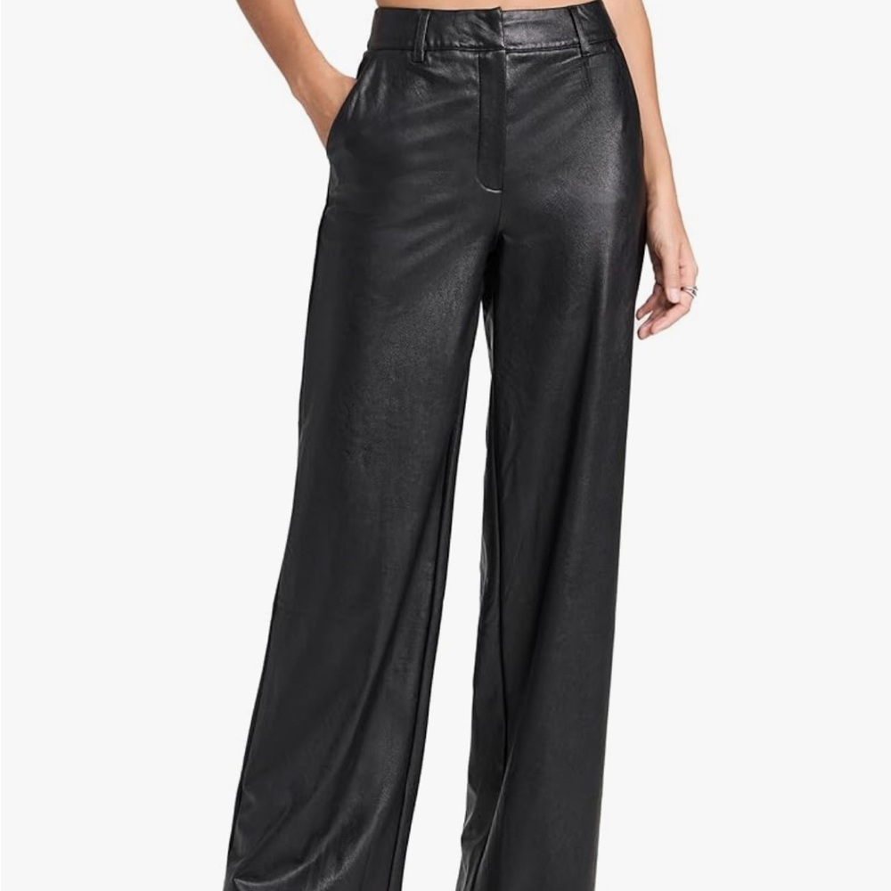NWT Commando Black Faux Leather Wide Leg Pants